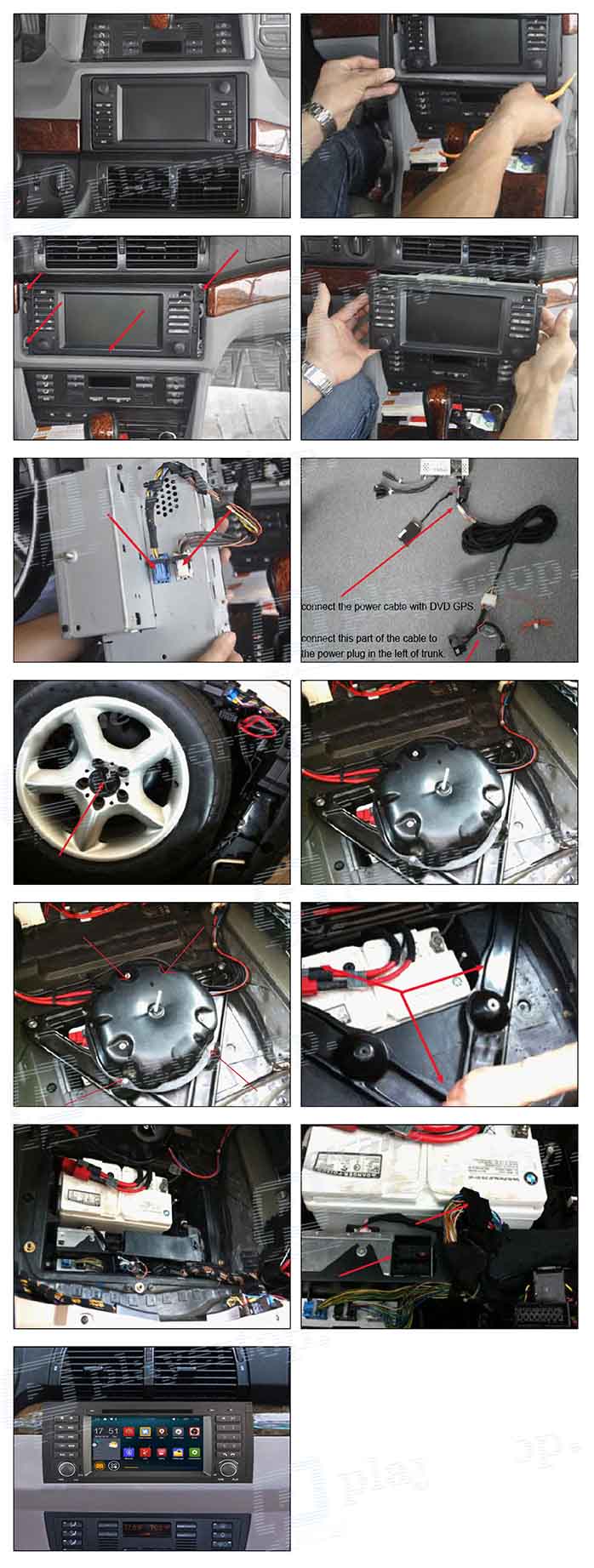 branchement autoradio bmw x5 e53 2002 2005